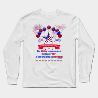 independence Day Balloon Long Sleeve T-Shirt